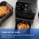 Philips Airfryer Serie 4000, Friggitrice ad Aria Doppio cestello Verticale da 10L, Tecnologia RapidAir, Funzione Sync, Rivestimento in ceramica no PFAS, Finestre, 45% più piccola (NA460/00) - 8