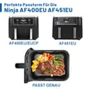 Ninja Heißluftfritteuse Silikonform für DZ400EU AF400EU AF451EU 9.5L, Airfryer Zubehör für Ninja Foodi Max Dual Zone, Air Fryer Silikon Einsatz Wiederverwendba, Silikon Einlagen für Airfryer (2 Stück) - 2