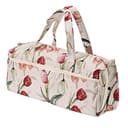 Wakects Borsa Fatta a Mano in Tessuto di Canapa con Motivo Fiori, Organizzatore per Aghi da Maglia con Fori Traspiranti per Viaggio e Ufficio - 1