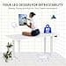 FLEXISPOT Electric Standing Desk 140x70cm with 4-legs and Dual Motors, Dining Room Table, Height Adjustable Desk for Home Office, White - 3