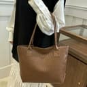 Fryloo Nuova Borsa a Mano di Lusso per Donna, Borsa a Spalla con Grande capacità, Borsa a Mano con Motivo di Coccodrillo, Borsa per Andare a Lavoro Quotidiano di Moda Borsa-Beige - 7
