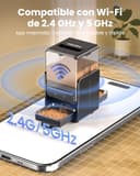 Comedero Gato Automatico con Control App para 2 Gatos, Altura Ajustable para Mascotas Pequeñas, Dispensador Comida Gatos de 5 litros para Alimento Seco, Grabadora de Voz - 4