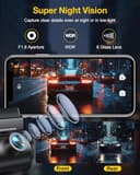 GKU 4K Dash Cam Front and Rear, 5GHz WiFi GPS, Dual Car Camera, 1.5” IPS Mini Dashcam for Cars with 64GB SD Card, 24H Parking Mode, Night Vision, WDR, 170° Wide Angle, G-Sensor, App Control, Max 256GB - 5