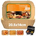 Backpapier für Heißluftfritteuse Ninja Dual Zone AF300EU AF400EU 110 Stück Airfryer Backpapier mit Ninja Doppelkammer und Anderen Dual Zone Air Fryer(Hot Air Fryer) - 1