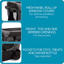 ZEUS Deluxe Weiche Haustierbox mit Aufbewahrungsbox, ideal für Reisen und Training, groß, Grau/Schwarz - 5