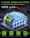 NewBeny Soffiatore per Foglie, Aspiratore Foglie a Batteria con 2 Batterie da 4000 mAh e 6 Velocità Regolabili, 288 MPH & 650 CFM Soffiatore Foglie per Giardini, Vialetti e Rimozione di Neve Leggera - 7