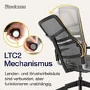 Steelcase Please Air Ergonomischer Bürodrehstuhl mit höhenverstellbarer Lumbalstütze Onyx/Schwarz - 5