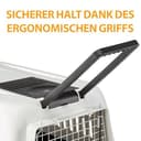 Ferplast Hundetransportbox Transportbox für große Hunde Atlas 70, Reisebox für Hunde, Sicherheitsverriegelung, Lüftungsgitter, 68,5 x 101 x h 75,5 cm Grau - 4