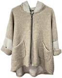 K-Milano Damen Jacke Wolljacke mit Kapuze, Made IN Italy - 1