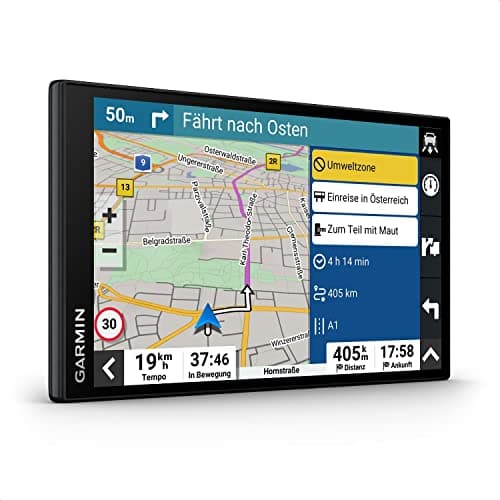 Garmin DriveSmart 76 MT-S Navigation Device with Large 17.8 cm HD Display, 3D Europe Maps with Environmental Zones, Real Time Traffic Information via Garmin Drive App, Voice and Driver Assistance