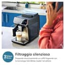 Philips Serie 3300 Macchina da caffè automatica - 6 tipi di bevande, Display touch screen a colori, LatteGo, SilentBrew, Macinacaffè in ceramica al 100%, Filtro AquaClean. Cromato nero (EP3347/90) - 6