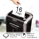 Fellowes distruggi documenti a frammento 79Ci, 16 fogli, per piccolo ufficio, da 1 a 3 utenti, cestino da 23 litri, distruggidocumenti con tecnologia Safesense e anti inceppamento, nero - 3