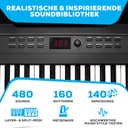 Alesis Keyboard E-Piano mit 88 Tasten, 480 Sounds, Lautsprechern, USB-MIDI, Tragetasche, Ständer, Kopfhörer, Pedal und Klavierlektionen für Anfänger - 4