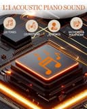 LALAHO 88 Key Semi-Weighted Keyboard Piano, Digital Piano Keyboard with Professional Triple Pedal, Bluetooth MIDI Function, Advanced Chip and Full Equipment for Beginner (White) - 3