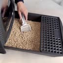 Curver Inodoro para Gatos, Bandeja Sanitaria Cerrada, Compartimento Inferior extraíble para facilitar la Limpieza, Pala para Arena y Alfombrilla Incluidas, Dimensiones: 40 x 38.5 x 51.5 cm Grafito - 5