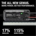 NOCO GENIUS10: 10A 6V/12V Smart Battery Charger – Automatic Maintainer, Trickle Charger & Desulfator with Overcharge Protection & Temperature Compensation – For Lead-Acid & Lithium Batteries - 2