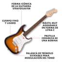 Squier by Fender Debut Collection Guitarra Eléctrica Stratocaster, Diapasón de Laurel, Golpeador Blanco, Sunburst de 2 Colores - 2