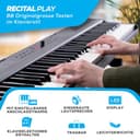 Alesis Keyboard E-Piano mit 88 Tasten, 480 Sounds, Lautsprechern, USB-MIDI, Tragetasche, Ständer, Kopfhörer, Pedal und Klavierlektionen für Anfänger - 2