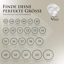 Vinani Damenring aus 925 Sterling Silber – Massiver, gebürsteter verstellbarer Bandring, nickelfrei & antiallergisch, handgefertigter eleganter Silberring im modernen, zeitlosen Design, 2RSS-64 - 7