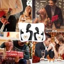 Escultura moderna de cerámica para parejas, estatua abstracta de amor, para decoración del hogar en sala de estar, dormitorio, oficina, regalo único para parejas, aniversario, cumpleaños, muestra - 7