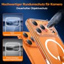 TAURI für iPhone 17 Pro Max Hülle 6,9" mit Panzer Schutz Glas Folie, Kompatibel mit MagSafe, Vollständiger Kameraschutz, Stoßfest Militärstandard Magnetisch Handyhülle - Durchsichtig - 6
