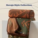 ACUSHLA Coperta in Lana Merino - Coperta Spessa Grande e Calda, Lavabile, per Soggiorno, Letto, Divano, Esterno, Picnic, Viaggio, Campeggio, per Tutte le Stagioni - (160 x 200 cm | Stile Navajo Verde) - 7