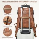 Shrrie 15.6 pulgadas Mochila de Negocios para laptop para mujer, Mochila de cuero para viaje Maestra universidad work - 4