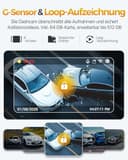 GKU Dashcam per auto anteriore posteriore, 3 canali 4K + 1080P+1080P WiFi con scheda SD da 64 GB, GPS 5 GHz WiFi, schermo IPS da 3", super visione notturna, WDR, sensore G, registrazione loop - 7