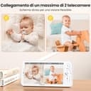 ieGeek Baby monitor con Audio e Video 2K, Telecamera Wi-Fi per Bambini con Visione Notturna, Display LCD da 5 Pollici, PTZ 355°, Comunicazione Bidirezionale, Rilevamento Pianto/Movimento, App Mobile - 8