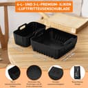 12 Stück Airfryer Zubehör für Philips Airfryer Dual Basket 3000/5000-Serie 6L/3L,Heißluftfritteuse Zubehör Silikonform Einsätze Mit Philips Airfryer XXL 9L NA350/00,NA352/04,NA352/00,NA550/00 - 3