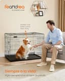 Feandrea Jaula para Perros Plegable con 2 Puertas, Bandeja Extraíble, 107 x 70 x 77,5 cm, XL, Negro PPD42H - 2