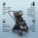 Bugaboo Dragonfly City-Kinderwagen, leichter, kompakter Kinderwagen mit Vierradfederung, einhändig zusammenklappbar, XL Untergestellablage, Gestell in Black und Sonnendach in Forest Green - 5