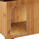 Ferplast Outdoor Dog House BAITA 50 in FSC wood, Insulating plastic feet, Aluminium chew-proof door, Opening roof, 56 x 46,5 x h 41,5 cm - 2