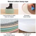 Saterkali Cuscino Tatami Cuscino da pavimento Naturale Ecologico Corda di Lino Rotondo Intrecciato Resistente All'usura Fatto A Mano Yoga Meditazione Morbido e Confortevole Interno Balcone Stanza - 3