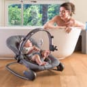 Chicco Hooplà Hamaca para Bebé de 0 Meses a 18 kg, Balancín y Silla de Bebés y Niños con Arco de Juegos, Respaldo Ajustable y Cojín Reductor, Compacta - Color Gris (Moon Grey) - 5