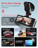 REDTIGER 4K STARVIS 2 Dashcam Auto Vorne Hinten,Touchscreen 3,18 Zoll,Sprachsteuerung,Dash Cam Auto 5.8GHz WiFi 6,GPS,Kostenlose 128GB Karte,2160P UHD-Nachtsicht,Notfall-Sperre,Parkmonitor (F7N Touch) - 6