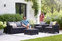 Keter California 5 seater 83% recycled Outdoor Garden Furniture Lounge set- Graphite with Grey Cushions Fade Free | All Weather Resistant | Easy Clean | Zero Maintenance - 2