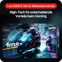 LG, 32 Zoll, Ultragear 4K UHD, 80cm, 16:9, Super Resolution, 3840 x 2160, 144Hz, 1ms, HDR10, AMD FreeSync, DCI-P3 95%, DisplayHDR 400, 32G810SA-W.AEU - Weiß - 5