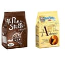 Mulino Bianco Breakfast Value Set Pan di Stelle 350g & Abbracci Biscuits 350g Italian shortbread Cookies Cocoa & Cream - 1