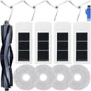 EATBALE X2 Replacement Parts Accessories for Ecovacs Deebot X2 Omni / X2 / DEX86 / X2 Pro Robot Vacuum Cleaner Set, 1 Main Roller Brush, 4 HEPA Filters, 4 Side Brushes, 4 Mop pad Cloths (13 Pcs) - 1