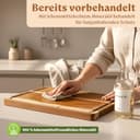 EDELHAUS Schneidebrett Holz 3er Set (40x30cm / 33x24cm / 26x18cm) Holzschneidebrett aus Massiver Akazie - 2cm dicke Holzbretter Küche mit Saftrille - Design Cutting Board Schneidbrett Set - 7
