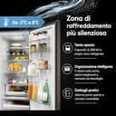 Haier 2D 60 Serie 5 Pro, Frigorifero combinato No Frost 60 cm Classe A con Air Surround, My Zone e Humidity Zone, 409 L, A×P×L 205×66,7×59,5 cm, Inox Scuro – HDPW5620ANPD - 4
