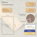 LYHome Manta Lana Merino - Plaid de Lana de Oveja para Viaje Militar Camping, Cubre para Sofa Cama, Mantas Sofas, Cobijas Calientes Invierno Verano (150 x 215 cm, Mostaza - Verde Oliva Doble-Cara) - 3