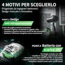 Soffiatore a Batteria Con Motore Brushless: 200km/h Soffiatore per Foglie Con Batteria 4000mAh,spinta fino a 1300G,45000rmp Motore brushless ad alta velocità,Adatto per la Manutenzione - 4