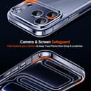 ivoler Anti-Amarillo Clara Funda para iPhone 17 Pro MAX con 2 Piezas Cristal Templado, [Protección Militar] Carcasa Protectora Antigolpes Transparente Anti-Choques Bumper Case - 6