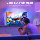 Enteenly Striscia LED TV 3 m, Striscia luminosa Retroilluminazione TV 40-65in, 5050 RGB USB con Telecomando Multicolore FAI DA TE Ritmo Musicale Striscia LED Controllato da APP per HDTV Monitor - 6
