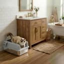 Lifewit Arenero Gato Acero Inoxidable con Pala, Caja de Arena para Gatos Grande, Arenero Gatos para Salón, Dormitorio, 58 x 38 x 26 cm, Gris - 8