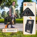 CADOCA® Hundebox faltbar Transportbox XXXL 101x70x70cm robust atmungsaktiv Transporttasche Auto Rückbank Haustiertransportbox Hundetragetasche Anthrazit - 5