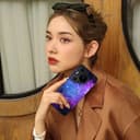 DOMAVER Case for Huawei P70 Pro, Huawei P70 Pro+ Case Slim Fit Glow in The Dark Hybrid Hard PC Shockproof Drop Protective Girls Women Men Phone Cover for Huawei P70 Pro/P70 Pro+, Blue Nebula - 9
