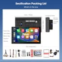 Haudio Autoradio 2 DIN Bluetooth con CarPlay wireless & Android Auto,con schermo 7 pollici Touchscreen Lettore, Mirror Link,FM Radio,Telecamera di backup,Bluetooth 5.0,AUX(RAM 2GB+ROM 32GB) - 7